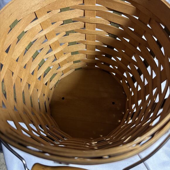 Longaberger 2003 Heritage Days Pail Basket, Liner, Protector USA Handmade EUC - Picture 6 of 12